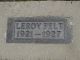 LeRoy Felt Grave Marker