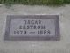 Oscar Ekstrom Grave Marker